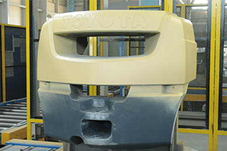 Automated line capable of handling large molds for products up to 3.3 tons