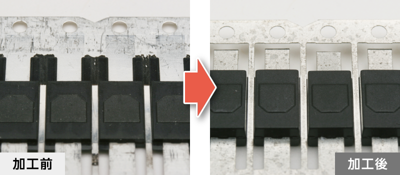樹脂パーテンションのバリ取り ブラスト技術