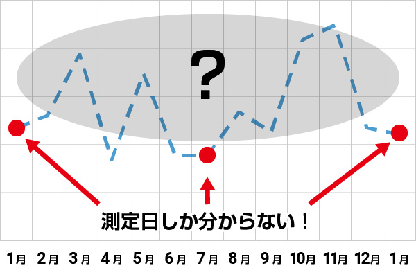 測定日しか分からない