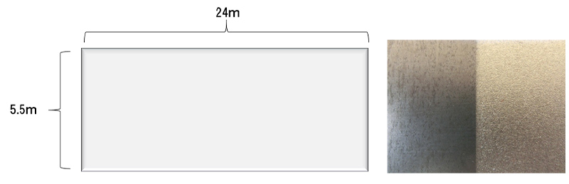 船舶用鋼板の最大サイズ（5.5m×24m）